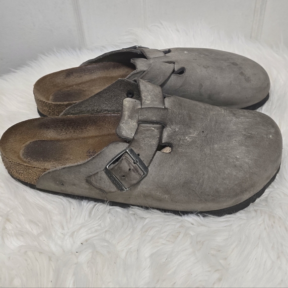 Birkenstock Boston Suede Leather Clogs Men\'s Size 44 US 10
